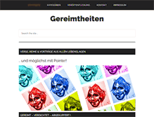 Tablet Screenshot of gereimtheiten.de